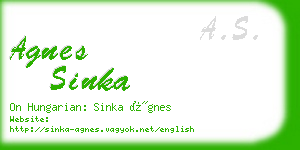 agnes sinka business card